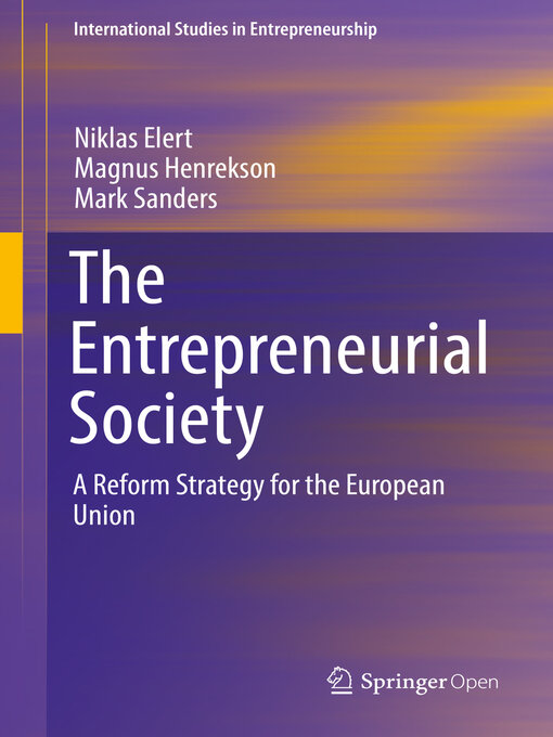 Title details for The Entrepreneurial Society by Niklas Elert - Available